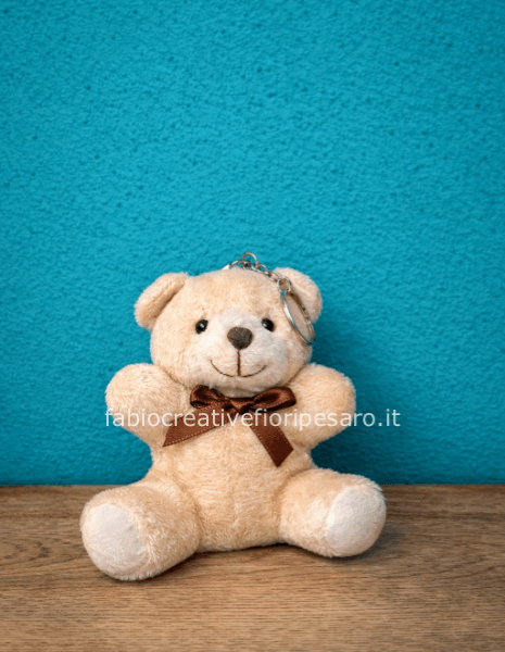 🧸 Orsetto Mini con Fiocco e Portachiavi